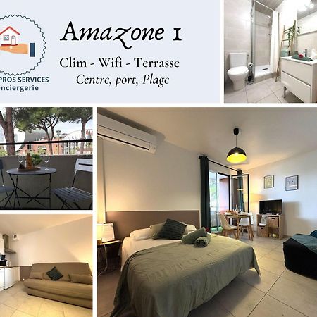 L'Amazone Studio Plein Centre Plages A 2Min Clim Wifi Sur Le Port - Top Prosconciergerie- Ла-Гранд-Мот Экстерьер фото